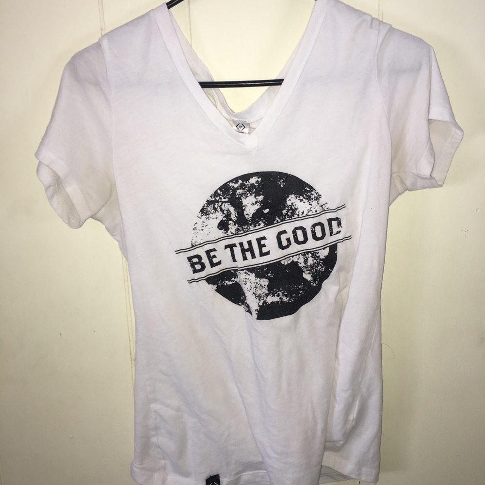 Basic white v-neck